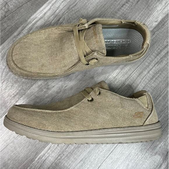 Skechers Melson Raymon Slip on Shoes Tan - Picture 1 of 10